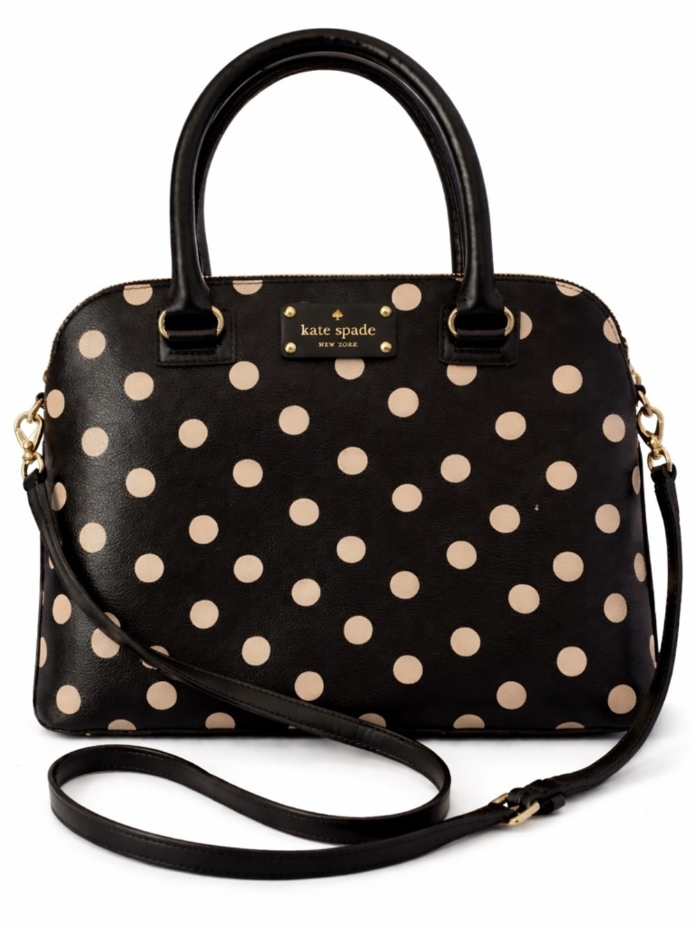 Kate Spade New York Wellesley Printed Rachelle - Black and Cream Polk Dot